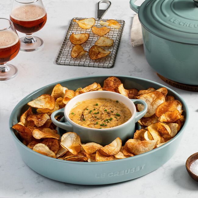 Stoneware Chip and Dip Platter image number 1